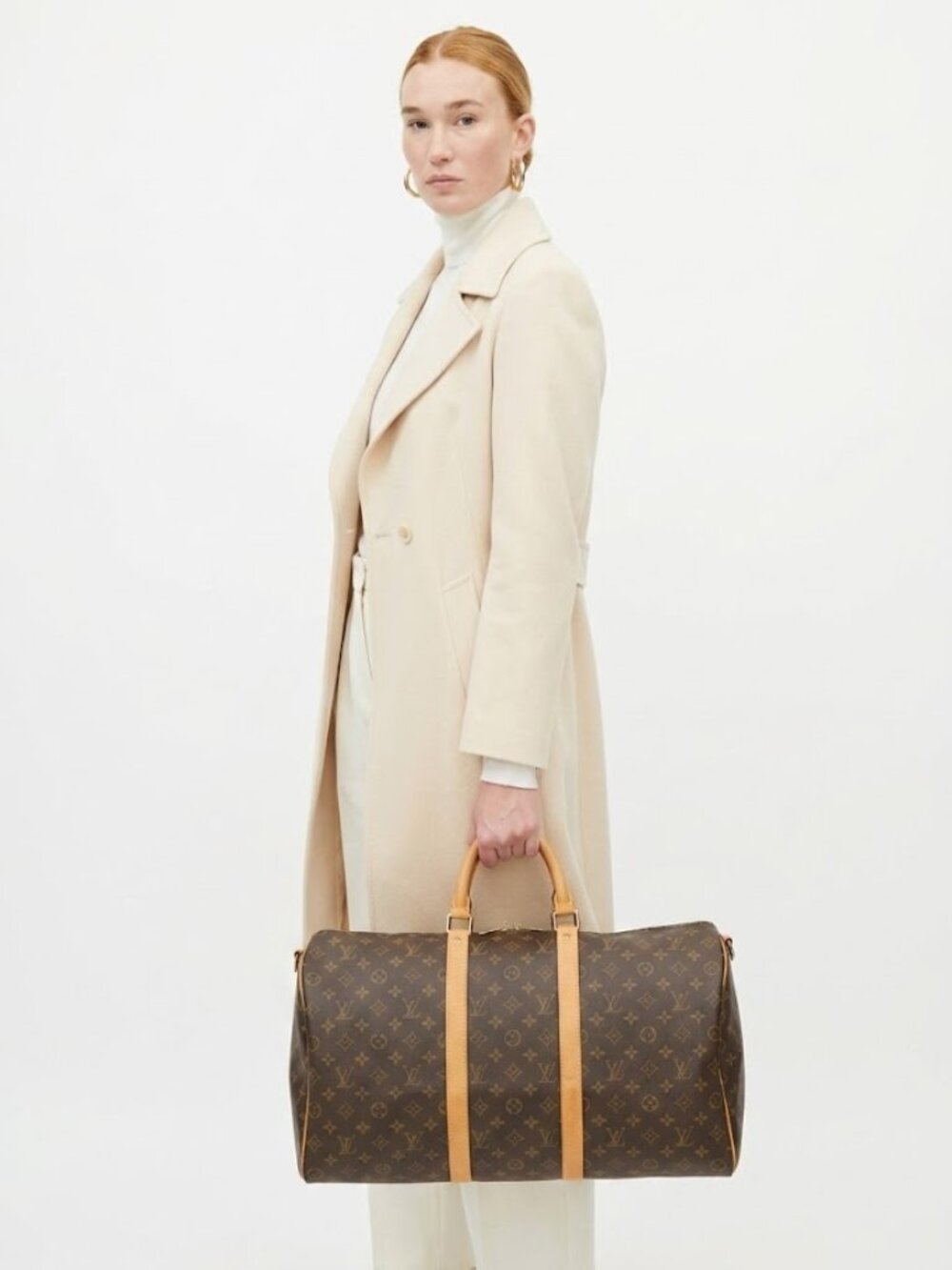 LOUIS VUITTON KEEPALL 50 TRAVEL HAND BAG PURSE MONOGRAM